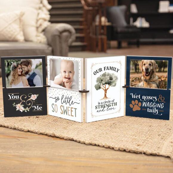 P Graham Dunn "Our Family" Story Board Linkable Stand-Up Frame Decor New - Picture 5 of 8